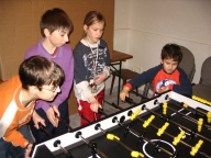 Nový fotbálek v klubovně, březen 2008