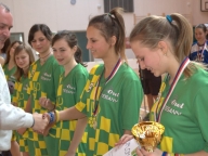 10.3.2012 Liga žákyň, vítězky soutěže, Lužice